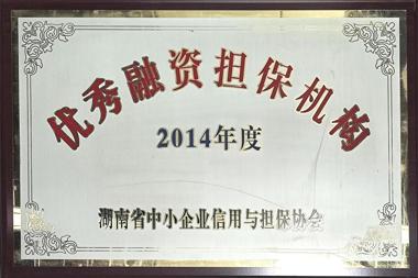 2014年度優(yōu)秀融資擔(dān)保機構(gòu)